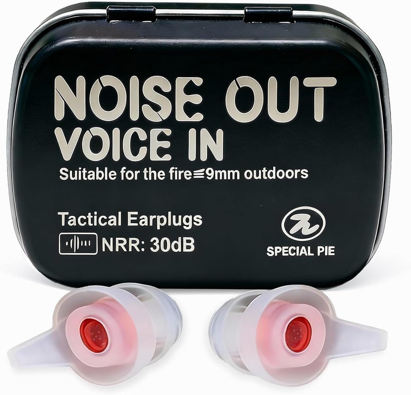 TACTIC STAR Shooting Earplugs for Pickup Sound, 30 dB NRR Hearing Protection - Silicone & Reusable Ear Plugs for Outdoor Shooting, Firing Range & Hunting, White - Image 1